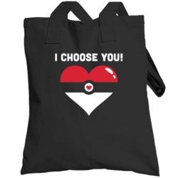 I Choose You Pokemon Valentines Day Love Couples Totebag