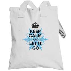 Keep Calm And Let It Go Popular Frozen Movie Parody Fan Gift Totebag