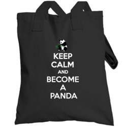Keep Calm And Become A Panda Funny Poster Fan Gift Totebag