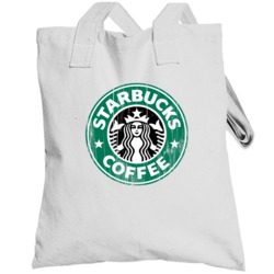 Starbucks Logo Popular Coffee Shop Java Joe Drink Food Gift Totebag