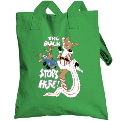 The Buck Stops Here Retro Vintage Look Trending Fan Totebag
