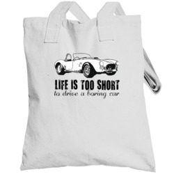 1966 Ac Cobra 427 B And W Life Is Too Short Retro Vintage Car Totebag