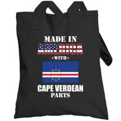 Made In America With Cape Verdean Parts Patriotic Nationality Totebag