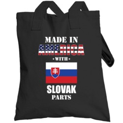 Made In America With Slovak Parts Patriotic Nationality Totebag