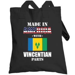 Made In America With Vincentian Parts Patriotic Nationality Totebag
