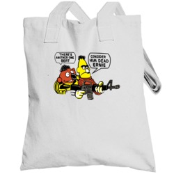 Sesame Street Ernie Bert M16 Rifle Gun Totebag