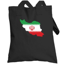 Iran Country Flag Silhouette Patriotic Nationality Totebag