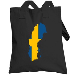 Sweden Country Flag Silhouette Patriotic Nationality Totebag