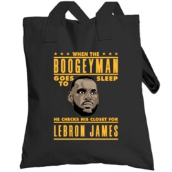 Boogeyman Checks Closet For Lebron James Cleveland Basketball Fan Tote