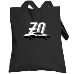1970 Oldsmobile Cutlass 442 W30 B And W Vintage Car Year Fan Totebag