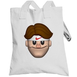 Roger Federer Face Emoji Tennis Player Fan Totebag