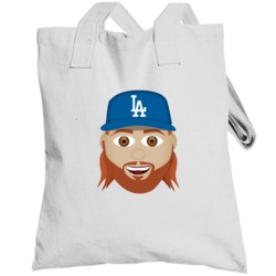 Justin Turner Emoji Los Angeles Baseball Team Fan Totebag