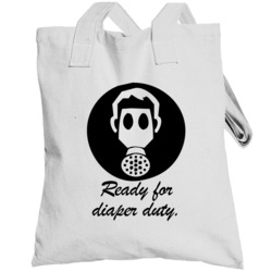 Ready For Diaper Duty Funny New Dad Totebag