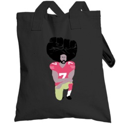 Colin Kaepernick Fist Afro Black Lives Matter Football Player Fan Tote