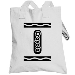 White Crayola Halloween Costume Totebag