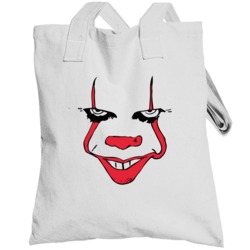It Pennywise Clown Face Halloween Scary Stephen King Movie Totebag
