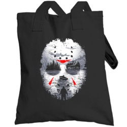 Jason Voorhees Friday The 13th Mask Lake Halloween Totebag