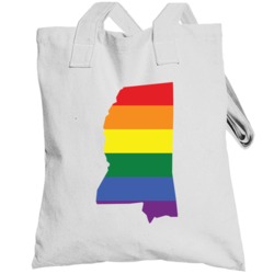Missippi Lgbtq Pride State Silhouette Totebag