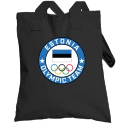 Estonia Winter Olympic Team Pyeongchang 2018 Round Logo Totebag