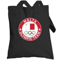 Malta Winter Olympic Team Pyeongchang 2018 Round Logo Totebag