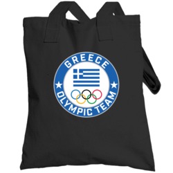 Greece Winter Olympic Team Pyeongchang 2018 Round Logo Totebag