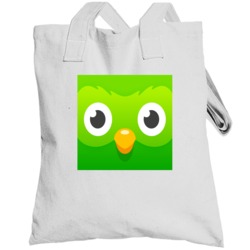 Duolingo Language Translator Study Learning App Icon Logo Totebag
