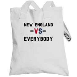 New England Vs Everybody Football Team Colours Totebag