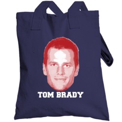 Tom Brady Face Big Head New England Football Player Fan Totebag
