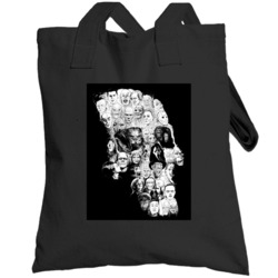 Cool Scary Horror Movie Icons Skull Totebag