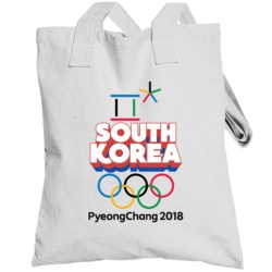 South Korea Winter Olympics Pyeongchang 2018 3d Text Totebag