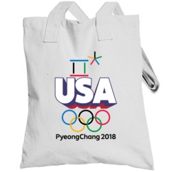 Usa United States Winter Olympics Pyeongchang 2018 3d Text Totebag