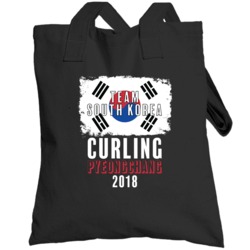 Team Flag South Korea Curling Pyeongchang 2018 Olympic Totebag