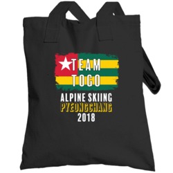 Team Flag Togo Alpine Skiing Pyeongchang 2018 Olympic Totebag