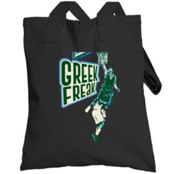 Greek Freak Giannis Antetokounmpo Milwaukee Basketball Totebag