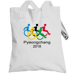 Paralympic Wheelchair Rings Pyeongchang 2018 Sports Fan Totebag