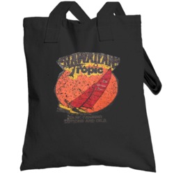 Hawaiian Tropic Dark Tanning  Oil 80s Vintage Distressed Fan Totebag