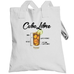 Cuba Libre Bar Alcoholic Drink Bartender Recipe Poster Party Gift Tote