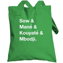Senegal Sow Mane Kouyate Mbodji World Cup Players Fan Totebag