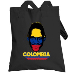 Yerry Mina Colombia Flag Big Head Fifa World Cup Fan Totebag
