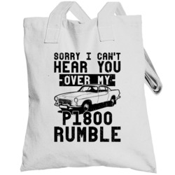 1961 Volvo P1800 Can't Hear You Over My Car Rumble Worn Look Totebag
