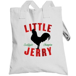 Little Jerry Cockfight Champion Seinfeld Parody Logo Fan Totebag