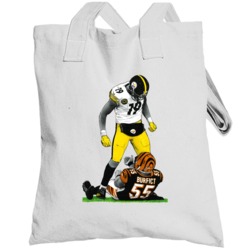 Juju Pittsburgh Football Standing Over Burfict Totebag