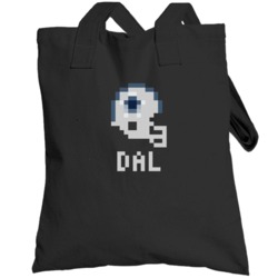 Dallas Dal Football Nfl Team Pixelated 8 Bit Logo Fan Totebag