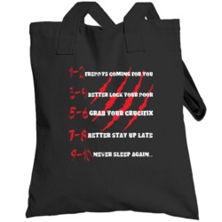 Freddy Krueger Halloween 1-10 Poem Funny Halloween Totebag