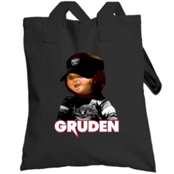 Jon Gruden Chucky Oakland Football Coach Funny Doll Mashup Totebag