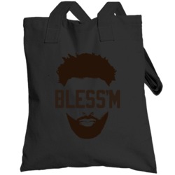 Bless'm Cleveland Jarvis Landry Face Football Player Fan Totebag