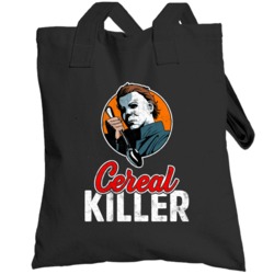 Michael Myers Cereal Killer Funny Halloween Costume Worn Look Totebag