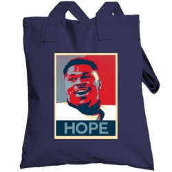 Khalil Mack Hope Poster Chicago Football Fan Totebag