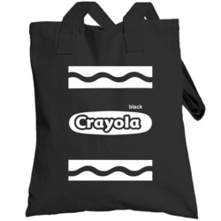Crayola Black Crayon Halloween Costume Cute Funny Totebag