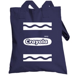Crayola Navy Crayon Halloween Costume Cute Funny Totebag